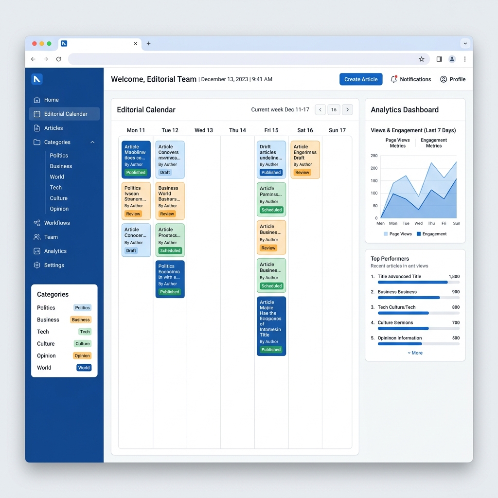 Newsroom Management System